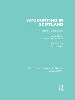 cover image of Accounting in Scotland (RLE Accounting)